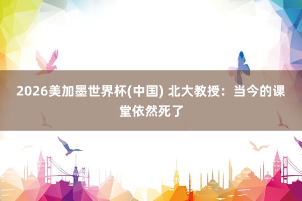 2026美加墨世界杯(中國) 北大教授:當今的課堂依然死了